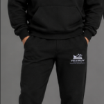Men’s Black Premium Hoodie & Jogger Tracksuit Set – Vexiron Edition