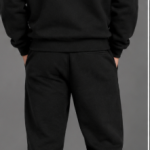 Men’s Black Premium Hoodie & Jogger Tracksuit Set – Vexiron Edition