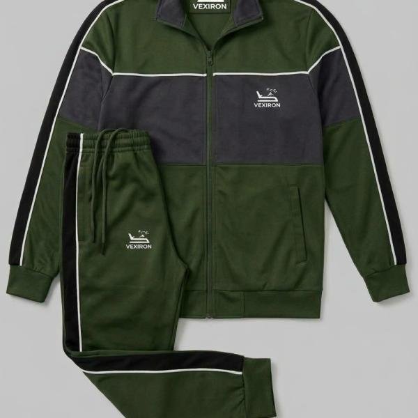 Men's Color Block Tracksuit Hoodie & Sweatsuit and Jogging Sweatpants Activewear for Men