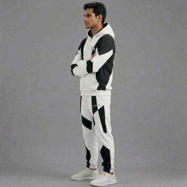 Men’s Color Block Tracksuit Set – Half-Zip Pullover & Matching Pants | RENEX Sportswear